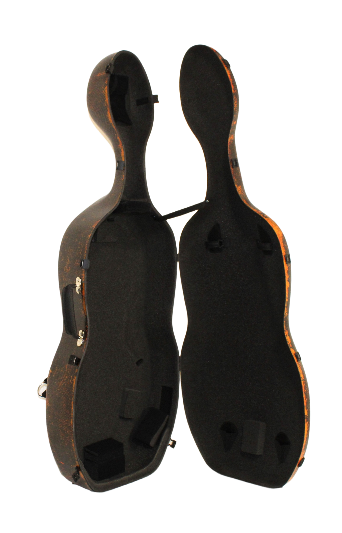 3D Fire Hard Cello Case inside