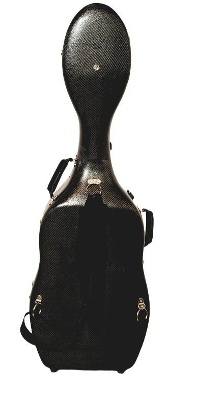 3D Black Carbon Fiber Bass Viola da Gamba Case