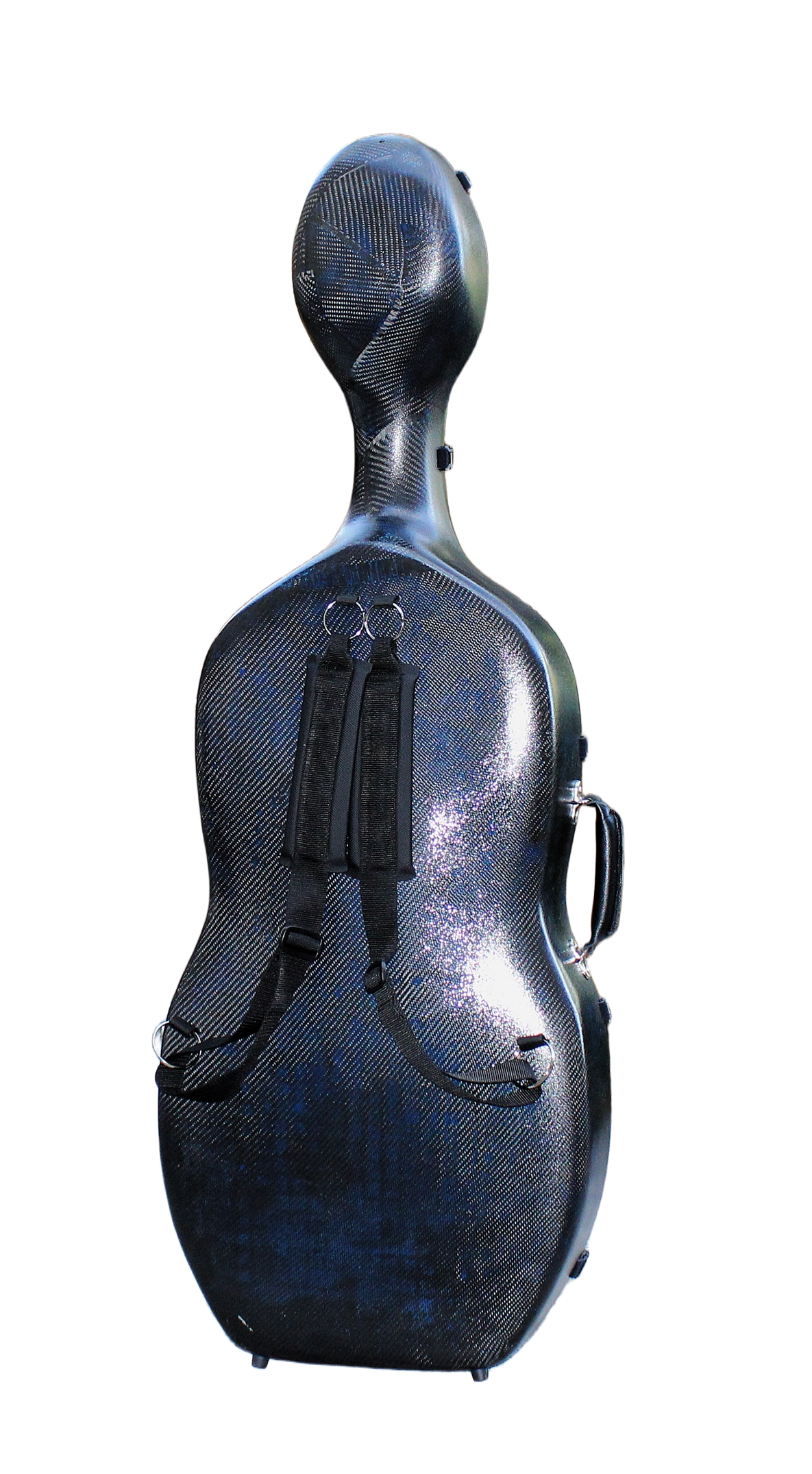 3D Blue Carbon Fiber Cello Case