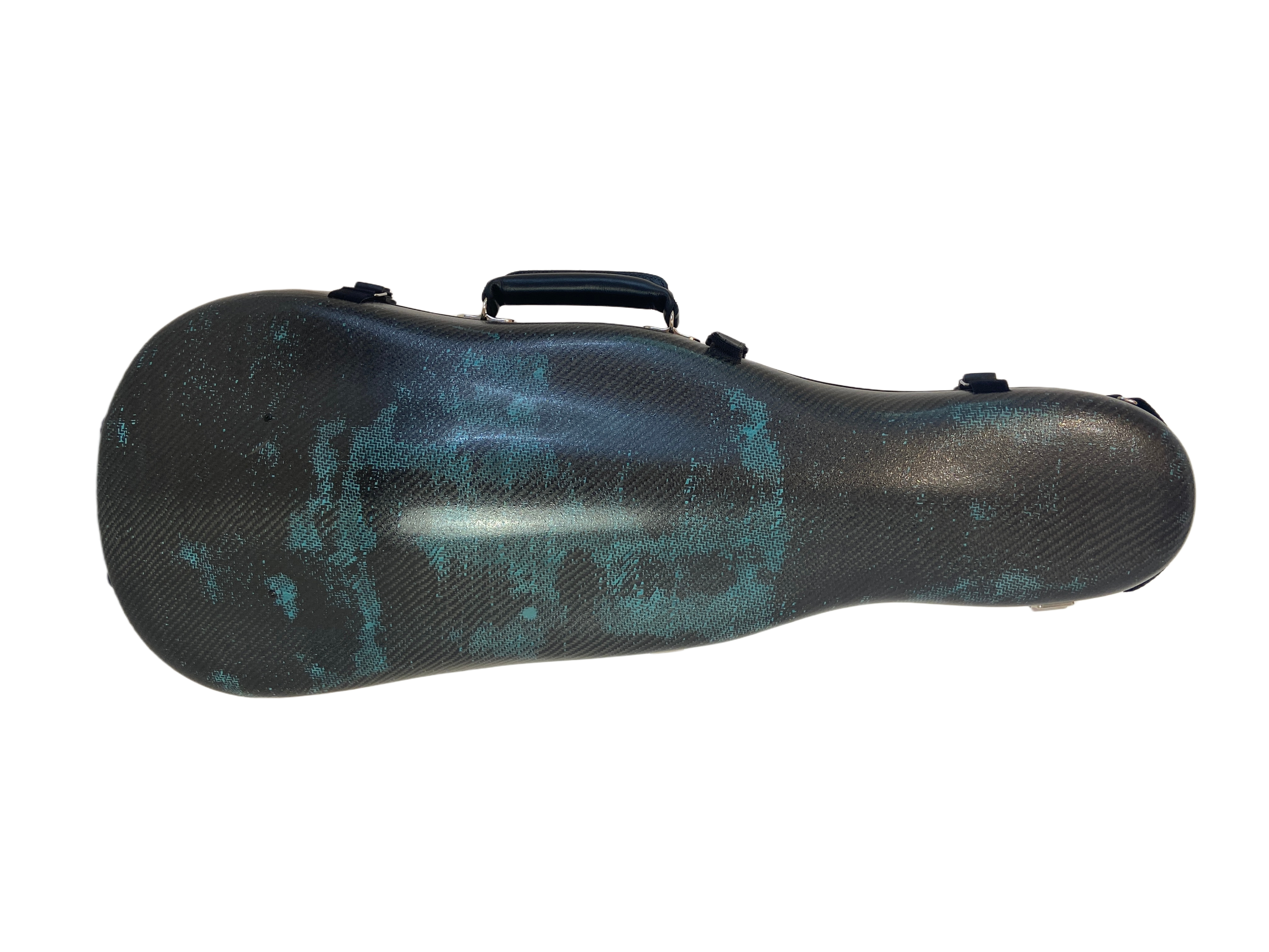 violoncello da spalla case with textured surface on a white background
