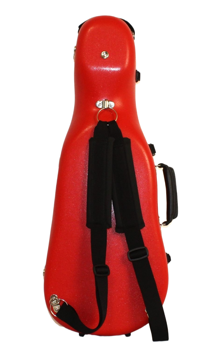 Red Carbon Fiber Violoncello da Spalla Case (RAL 3024)