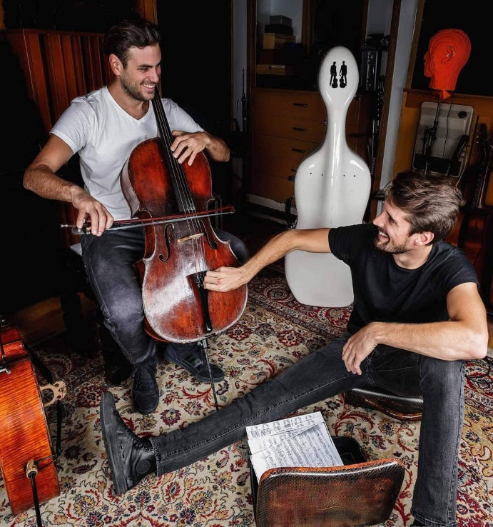 2cellos with carbon cello cases