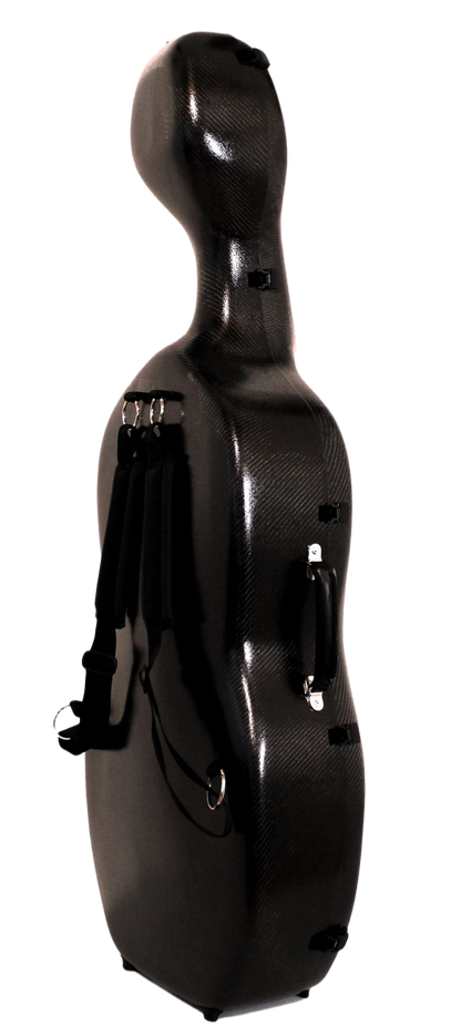 3D Black Carbon Cello Case