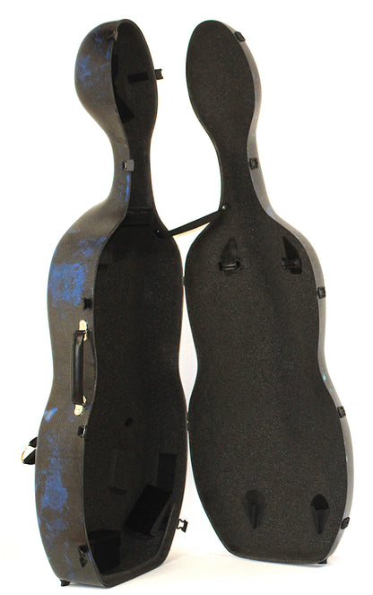 3D Blue Carbon Fiber Cello Case — Minor Cosmetic Imperfections