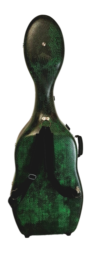 3D Green Carbon Fiber Bass Viola da Gamba Case