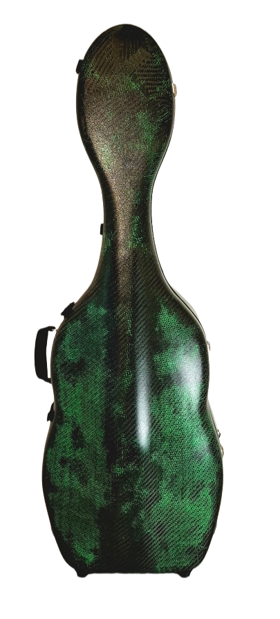 3D Green Carbon Fiber Bass Viola da Gamba Case