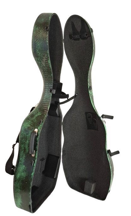 3D Green Carbon Fiber Bass Viola da Gamba Case