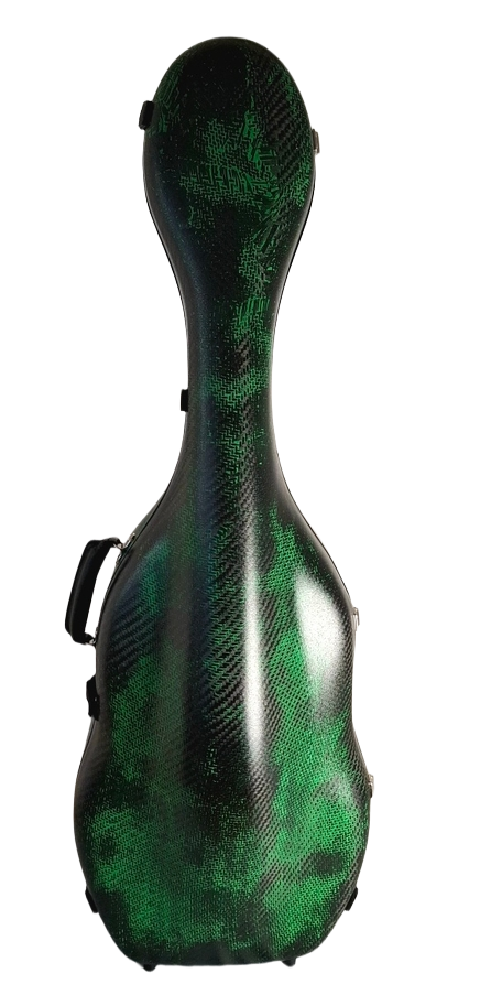 3D Green Carbon Fiber Tenor Viola da Gamba Case