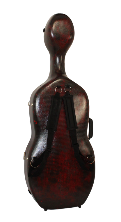 3D Red Carbon Fiber Cello Case