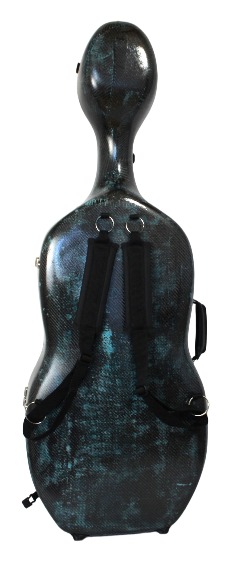 3D Turquoise Carbon Fiber Cello Case