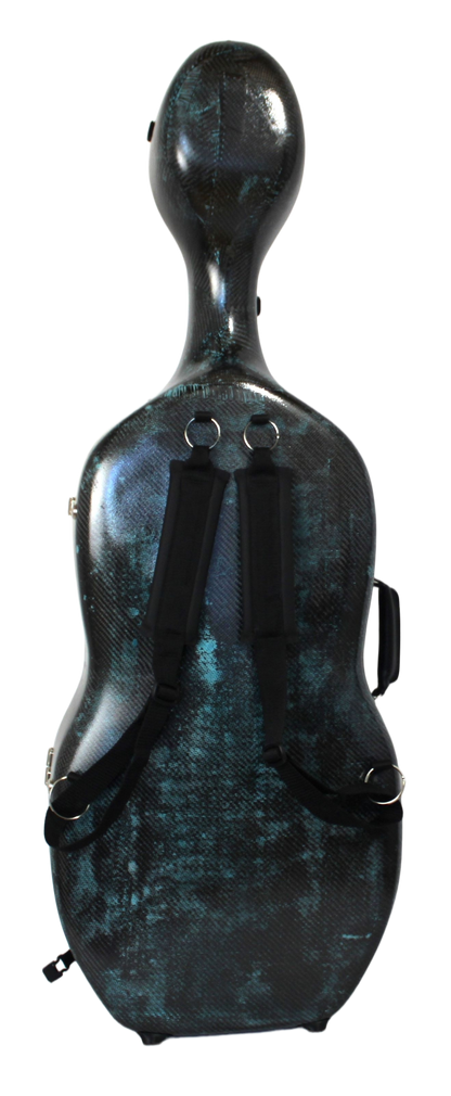 3D Turquoise Carbon Fiber Cello Case