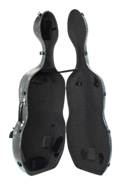 3D Turquoise Carbon Fiber Cello Case
