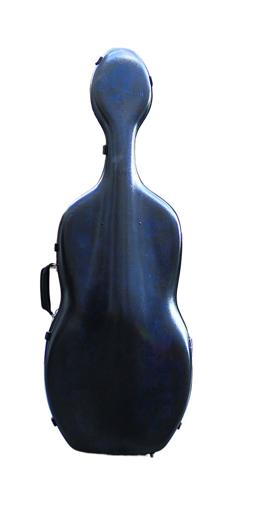 3D Blue Carbon Fiber Cello Case