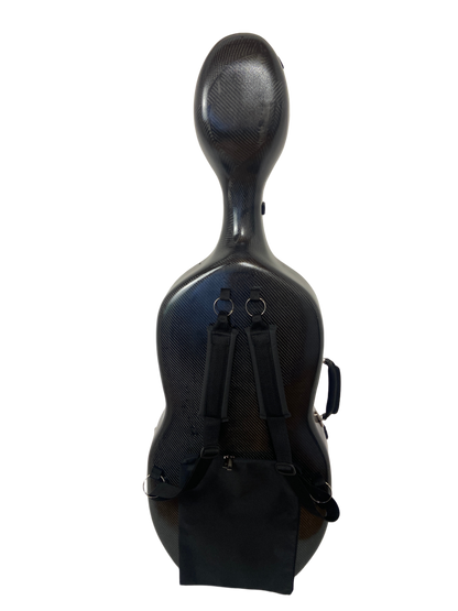 3D Black Carbon Fiber Cello Case