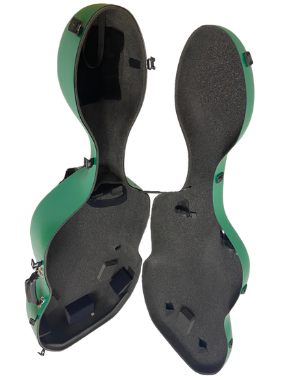 Green Carbon Fiber Cello Case inside
