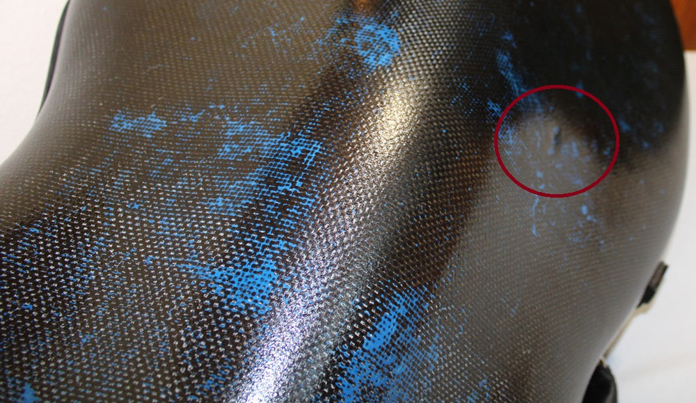 3D Blue Carbon Fiber Cello Case — Minor Cosmetic Imperfections