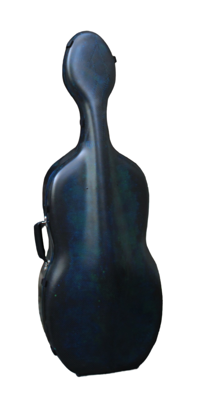 cello case in peacock 