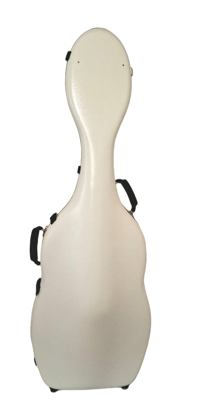 White Carbon Fiber Bass Viola da Gamba Case (RAL 9003)