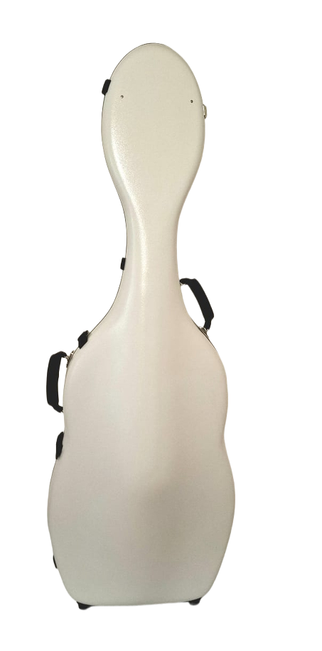 White Carbon Fiber Bass Viola da Gamba Case (RAL 9003)