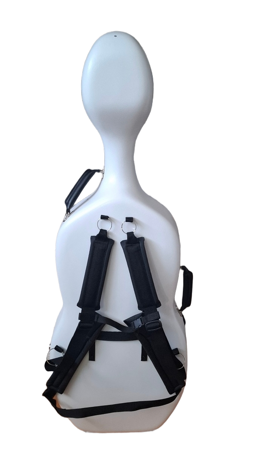 White Carbon Fiber Cello Case (RAL 9003)