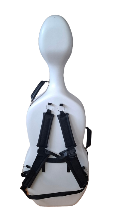 White Carbon Fiber Cello Case (RAL 9003)