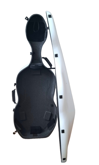 White Carbon Fiber Cello Case (RAL 9003)