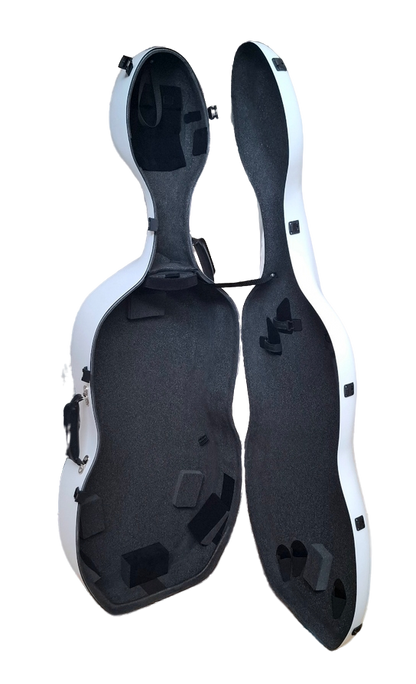 White Carbon Fiber Cello Case (RAL 9003)