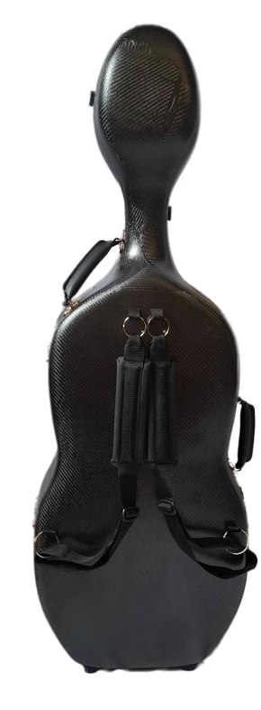 3D Black Carbon Cello Case