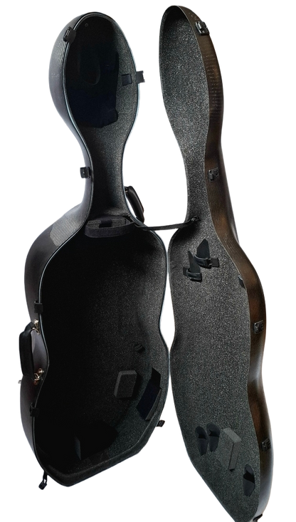 3D Black Carbon Cello Case