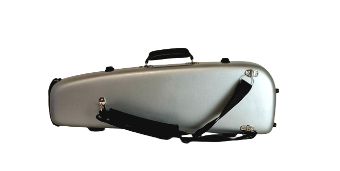 SOLD Silver Carbon Fiber Violin Case