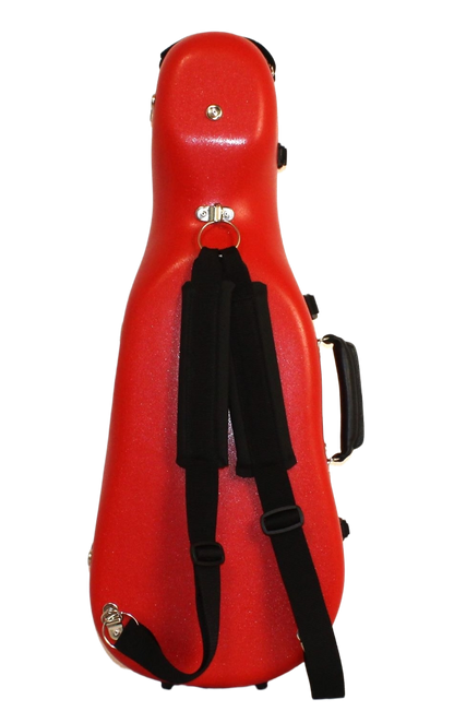 Red Carbon Fiber Violoncello da Spalla Case (RAL 3024)