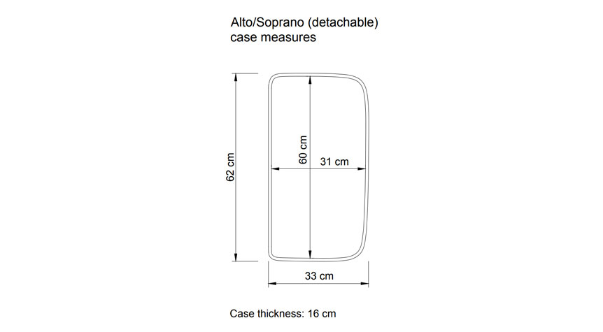 Saxophone Double Case Alto/Soprano (detachable)